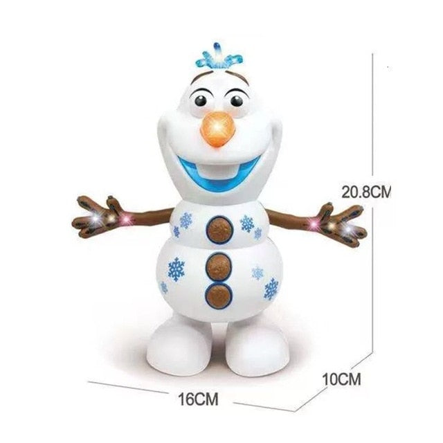 Frozen 2 Robots Snowman Olaf Electric Toys Dance Moves Light Music Cartoon Plastic Toy Boys And Girls Christmas Gifts