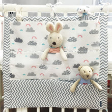 Load image into Gallery viewer, Brand New Baby Cot Bed Hanging Storage Bag Crib cot Organizer Storage Bag 60*50cm Toy Diaper Pocket for Crib Bedding Set flaming
