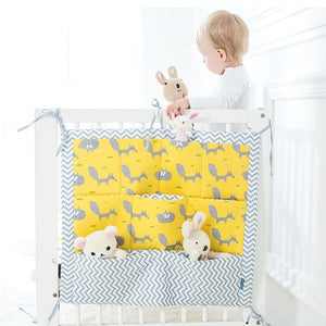 Brand New Baby Cot Bed Hanging Storage Bag Crib cot Organizer Storage Bag 60*50cm Toy Diaper Pocket for Crib Bedding Set flaming