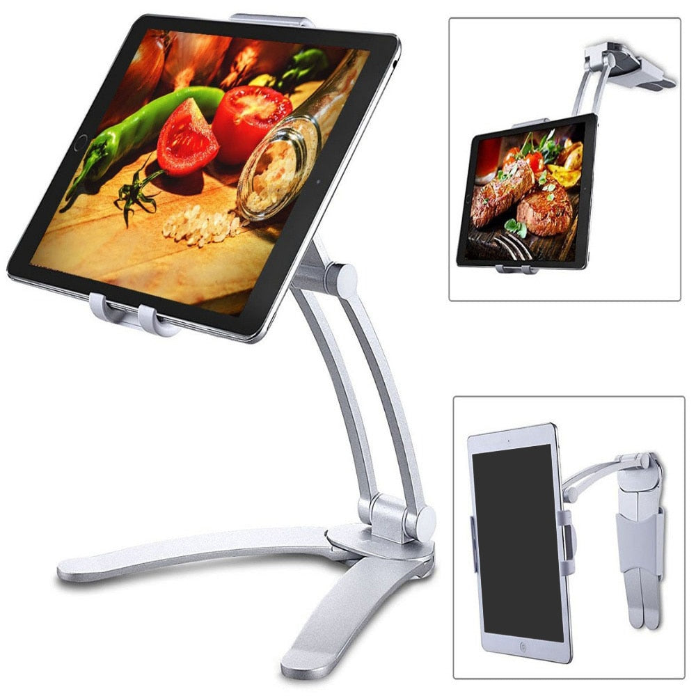 Besegad Tablet Desk Wall Stand Phone Holder Bracket Mount Rotatable for 5-10.5 inch iPhone iPad Huawei Xiaomi Notebook Support