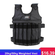 Load image into Gallery viewer, SUTEN 20kg/50kg Loading Weighted Vest For Boxing Training Workout Fitness Equipment Adjustable Waistcoat Jacket Sand Clothing
