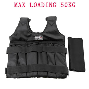 SUTEN 20kg/50kg Loading Weighted Vest For Boxing Training Workout Fitness Equipment Adjustable Waistcoat Jacket Sand Clothing