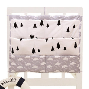 Bed Hanging Storage Bag Baby Cot Bed Brand Baby Cotton Crib Organizer 50*60cm Toy Diaper Pocket for Crib Bedding Set