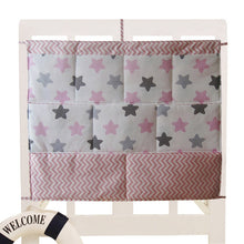 Load image into Gallery viewer, Bed Hanging Storage Bag Baby Cot Bed Brand Baby Cotton Crib Organizer 50*60cm Toy Diaper Pocket for Crib Bedding Set
