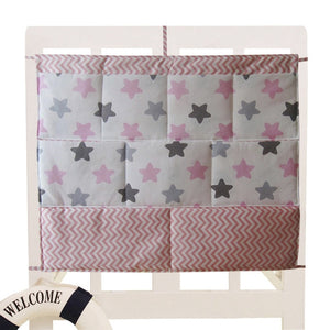 Bed Hanging Storage Bag Baby Cot Bed Brand Baby Cotton Crib Organizer 50*60cm Toy Diaper Pocket for Crib Bedding Set