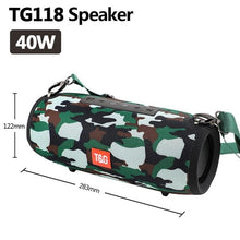 Load image into Gallery viewer, TG118 High Power 40W Bluetooth Speaker Waterproof Portable Column For PC Computer Speakers Subwoofer Boom box Music Center Radio

