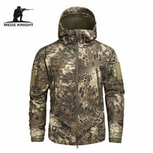 Load image into Gallery viewer, Mege Brand Clothing Autumn Men&#39;s Military Camouflage Fleece Jacket Army Tactical Clothing  Multicam Male Camouflage Windbreakers

