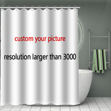 Load image into Gallery viewer, 11.11 HOT SALE Print Your Pattern, Custom Bamboo Shower Curtain Polyester Fabric Bath Curtain Waterproof With Hook For Bathroom
