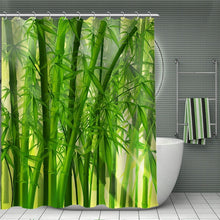 Load image into Gallery viewer, 11.11 HOT SALE Print Your Pattern, Custom Bamboo Shower Curtain Polyester Fabric Bath Curtain Waterproof With Hook For Bathroom

