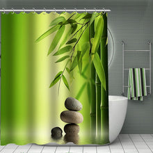 Load image into Gallery viewer, 11.11 HOT SALE Print Your Pattern, Custom Bamboo Shower Curtain Polyester Fabric Bath Curtain Waterproof With Hook For Bathroom
