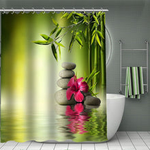 Load image into Gallery viewer, 11.11 HOT SALE Print Your Pattern, Custom Bamboo Shower Curtain Polyester Fabric Bath Curtain Waterproof With Hook For Bathroom
