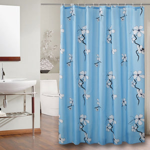Modern Shower Curtains Geometric Flowers Cartoon Bath Curtain Cortina Waterproof Polyester For Bathroom with 12pcs Plastic Hooks