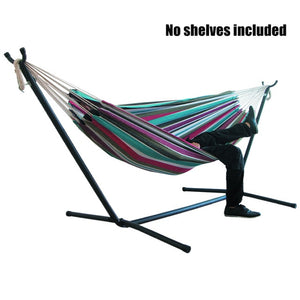 200x150cm Home Indoor Large Without Stand For Bedroom Thicken Widened Foldable Portable Garden Stripe Canvas Hammock Sleeping