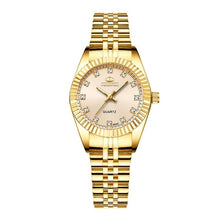 Load image into Gallery viewer, CHENXI Luxury Couple Watch Golden Fashion Stainless Steel Lovers Watch Quartz Wrist Watches For Women &amp; Men Analog Wristwatch

