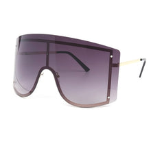 Load image into Gallery viewer, Oversized Women Blue Yellow Gradient Sunglasses Fashion Rimless Metal Female Shades Luxury Brand Designer Personality Eyewear
