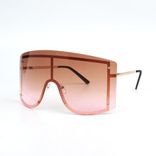 Load image into Gallery viewer, Oversized Women Blue Yellow Gradient Sunglasses Fashion Rimless Metal Female Shades Luxury Brand Designer Personality Eyewear
