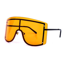 Load image into Gallery viewer, Oversized Women Blue Yellow Gradient Sunglasses Fashion Rimless Metal Female Shades Luxury Brand Designer Personality Eyewear
