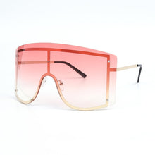 Load image into Gallery viewer, Oversized Women Blue Yellow Gradient Sunglasses Fashion Rimless Metal Female Shades Luxury Brand Designer Personality Eyewear
