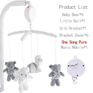 Baby Mobile Crib Holder Rattles Bracket Clockwork Music Box DIY Bed Bell Material Package Toy Pregnant Mom Handmade Toys Baby