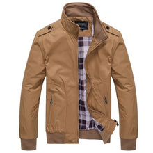 Load image into Gallery viewer, DIMUSI Mens Jackets Spring Autumn Casual Coats Solid Color Mens Sportswear Stand Collar Slim Jackets Male Bomber Jackets 4XL
