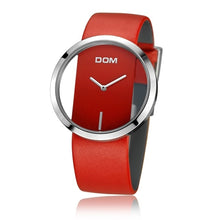 Load image into Gallery viewer, DOM Watch Women luxury Fashion Casual 30 m waterproof quartz watches genuine leather strap sport Ladies elegant wrist watch girl
