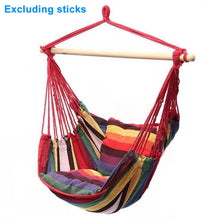 Load image into Gallery viewer, Hanging Hammock Chair Home Garden Outdoor Swing Travel Camping Indoor Portable Relaxation Furniture With Cushion Canvas Bedroom
