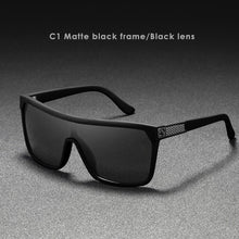 Load image into Gallery viewer, KDEAM One-piece Shape Men Sunglasses Polarized Elastic Paint Surface Sun Glasses Women Suitable Long-lasting Goggles Cat.3
