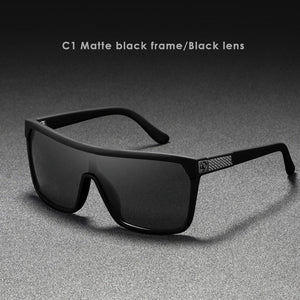 KDEAM One-piece Shape Men Sunglasses Polarized Elastic Paint Surface Sun Glasses Women Suitable Long-lasting Goggles Cat.3