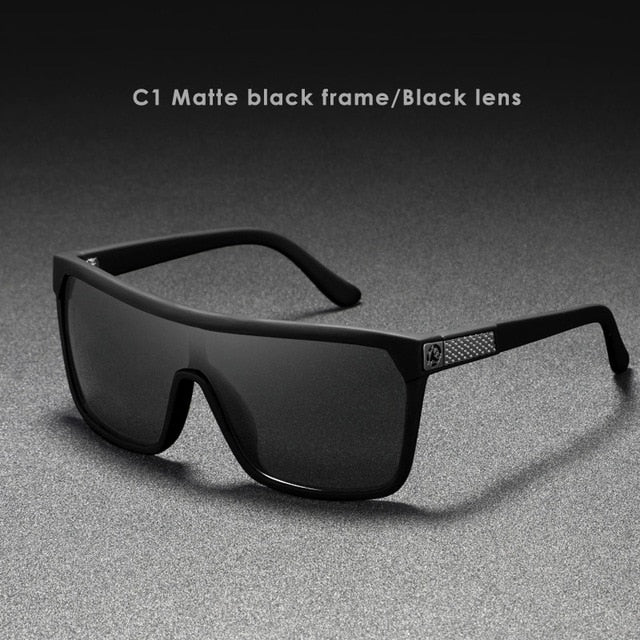 KDEAM One-piece Shape Men Sunglasses Polarized Elastic Paint Surface Sun Glasses Women Suitable Long-lasting Goggles Cat.3