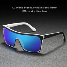 Load image into Gallery viewer, KDEAM One-piece Shape Men Sunglasses Polarized Elastic Paint Surface Sun Glasses Women Suitable Long-lasting Goggles Cat.3
