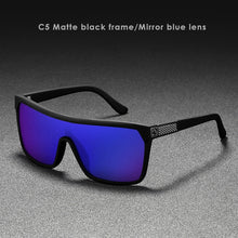 Load image into Gallery viewer, KDEAM One-piece Shape Men Sunglasses Polarized Elastic Paint Surface Sun Glasses Women Suitable Long-lasting Goggles Cat.3
