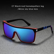 Load image into Gallery viewer, KDEAM One-piece Shape Men Sunglasses Polarized Elastic Paint Surface Sun Glasses Women Suitable Long-lasting Goggles Cat.3
