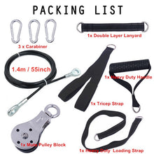 Load image into Gallery viewer, Fitness DIY Pulley Cable Machine Attachment System Arm Biceps Triceps Blaster Hand Strength Trainning Home Gym Workout Equipment

