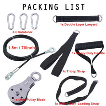 Load image into Gallery viewer, Fitness DIY Pulley Cable Machine Attachment System Arm Biceps Triceps Blaster Hand Strength Trainning Home Gym Workout Equipment
