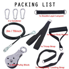 Load image into Gallery viewer, Fitness DIY Pulley Cable Machine Attachment System Arm Biceps Triceps Blaster Hand Strength Trainning Home Gym Workout Equipment
