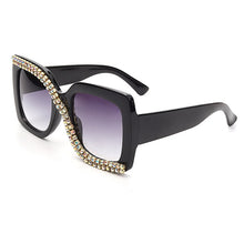 Load image into Gallery viewer, Square Rhinestone Sunglasses Women 2020 Luxury Vintage Oversized Sunglasses Unique One Piece Diamond Glasses Shades gafas de sol
