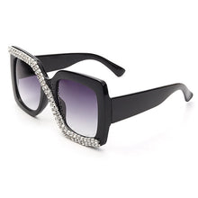 Load image into Gallery viewer, Square Rhinestone Sunglasses Women 2020 Luxury Vintage Oversized Sunglasses Unique One Piece Diamond Glasses Shades gafas de sol
