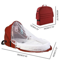 Load image into Gallery viewer, Baby Bed Travel  Sun Protection Mosquito Net With Portable Bassinet Baby Foldable Breathable Infant Sleeping Basket
