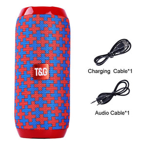 Portable Bluetooth Speaker 20w Wireless Bass Column Waterproof Outdoor USB Speakers Support AUX TF Subwoofer Loudspeaker TG117