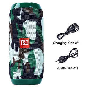 Portable Bluetooth Speaker 20w Wireless Bass Column Waterproof Outdoor USB Speakers Support AUX TF Subwoofer Loudspeaker TG117