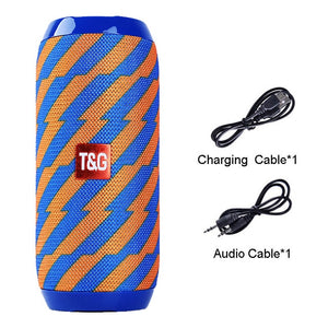 Portable Bluetooth Speaker 20w Wireless Bass Column Waterproof Outdoor USB Speakers Support AUX TF Subwoofer Loudspeaker TG117