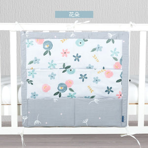 Brand New Baby Cot Bed Hanging Storage Bag Crib cot Organizer Storage Bag 60*50cm Toy Diaper Pocket for Crib Bedding Set flaming