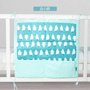 Brand New Baby Cot Bed Hanging Storage Bag Crib cot Organizer Storage Bag 60*50cm Toy Diaper Pocket for Crib Bedding Set flaming