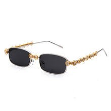 Load image into Gallery viewer, Rectangle Rhinestone Sunglasses Women Fashion Steampunk Diamond Sun Glasses Crystal Vintage Shades Eyeglasses UV400 Oculos
