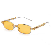 Load image into Gallery viewer, Rectangle Rhinestone Sunglasses Women Fashion Steampunk Diamond Sun Glasses Crystal Vintage Shades Eyeglasses UV400 Oculos
