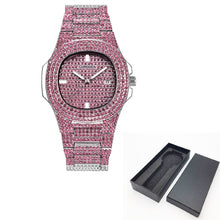 Load image into Gallery viewer, Free Dropshipping New 2020 Femme Diamond Mens Watches Hip Hop Quartz Watch For Women Iced Out Female Clock Male Wristwatches
