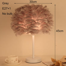 Load image into Gallery viewer, Modern Table Lamp Goose Feather Beside Lamp Nightstand Lights Bedroom Living Room Makeup Table Art Deco Vanity Light 90-260V
