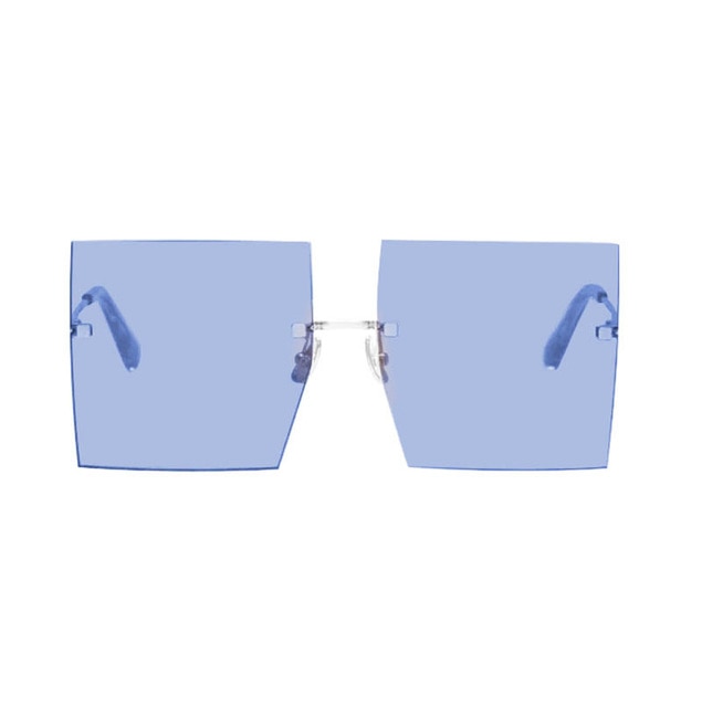 Trendy Oversized Square Sunglasses Women Personlity Fashion Sexy Red Brown Tinted Color Lens UV400 Retro Ladies Sun Glasses