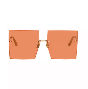Trendy Oversized Square Sunglasses Women Personlity Fashion Sexy Red Brown Tinted Color Lens UV400 Retro Ladies Sun Glasses