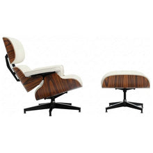 Load image into Gallery viewer, Furgle Mid-Century Lounge Chair&amp;Ottoman Premium Quality Real Leather wood Reproduction Style Sofa for Living/Dining Room Bedroom

